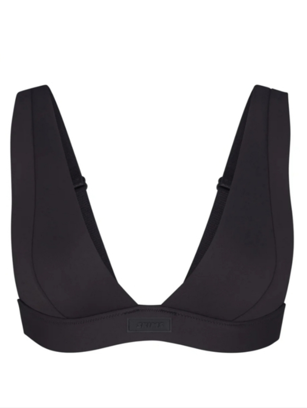 SKIMS▪️Recycled Swim Plunge V-Neck Bikini Top in Onyx
